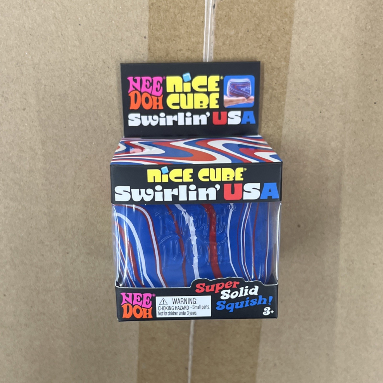 FAST SHIPPING *LIMITED EDITION* NeeDoh Nice Cube Swirlin’ USA Red White Blue