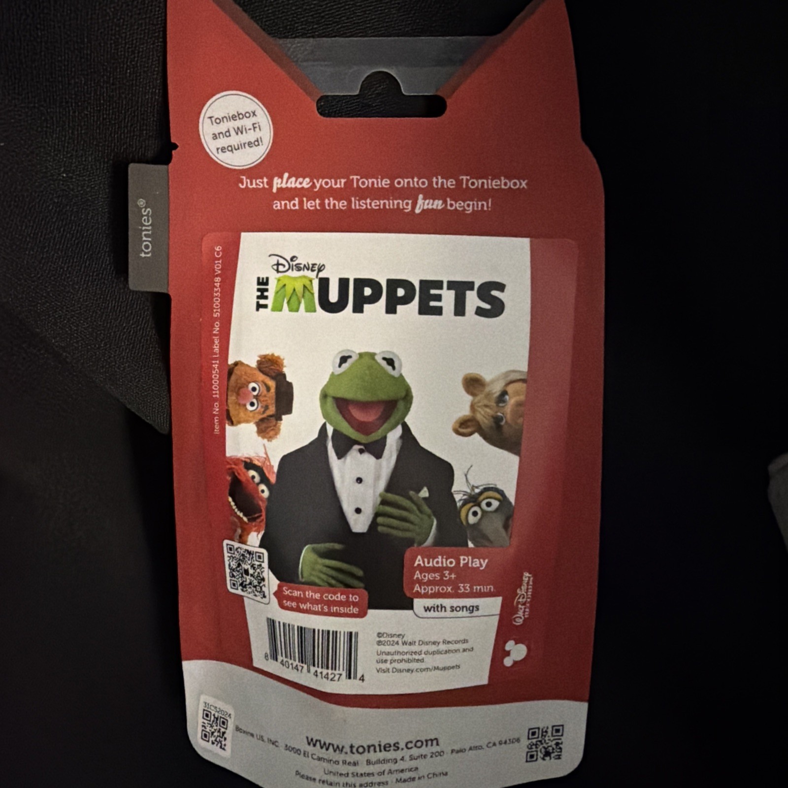 NIB tonies Disney The Muppets Kermit the Frog Tonie Figurine Language songs