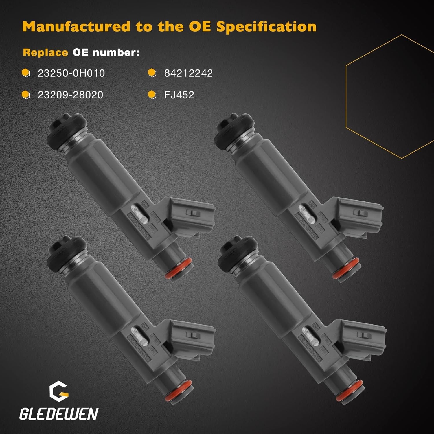 2002-2003 Toyota Camry Solara 4Pcs Fuel Injectors 12Holes Compatible with 01-03