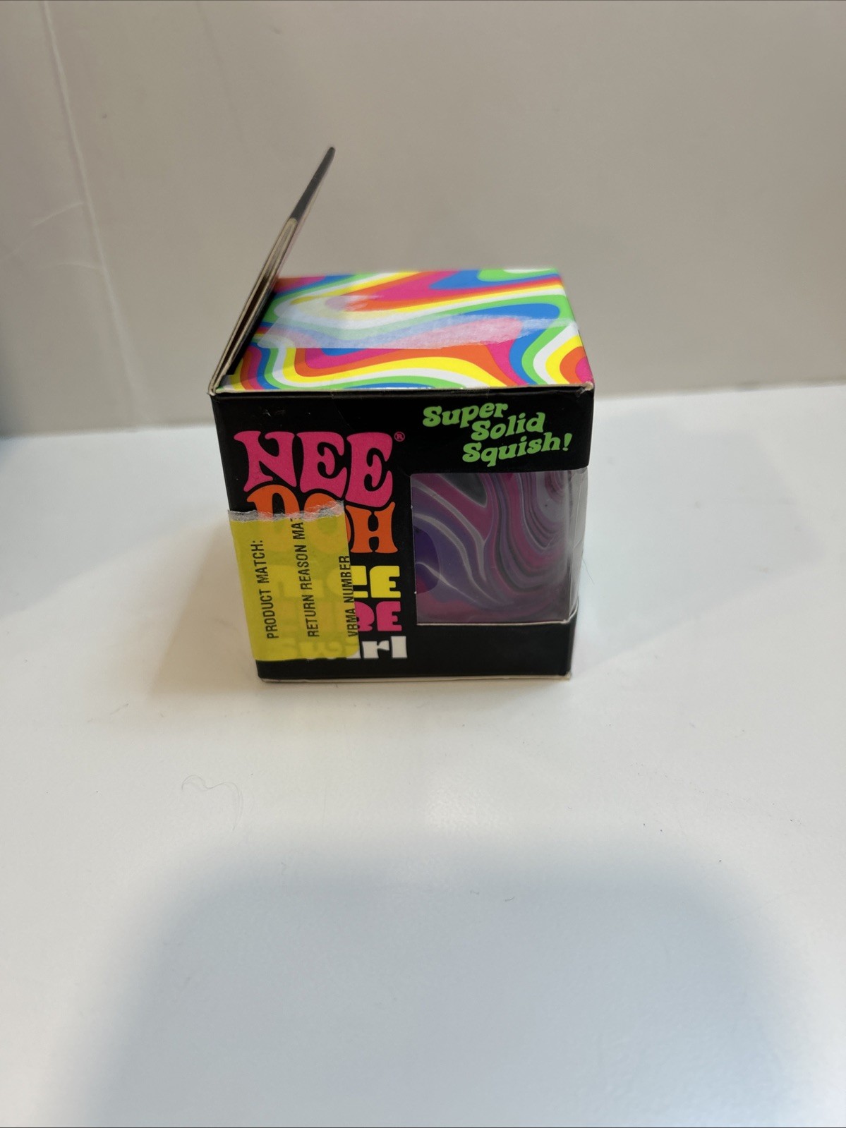 Nee Doh Nice Cube Swirl Super Solid Squish Multicolor Pink Black White NEW