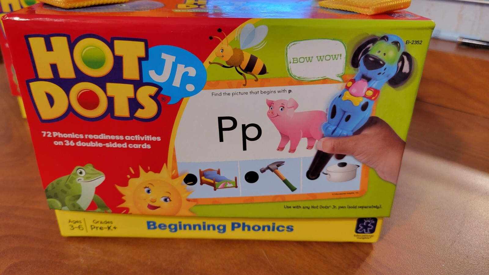 Educational Insights Hot Dots Jr. Beginning Phonics 72 Flash Card Set