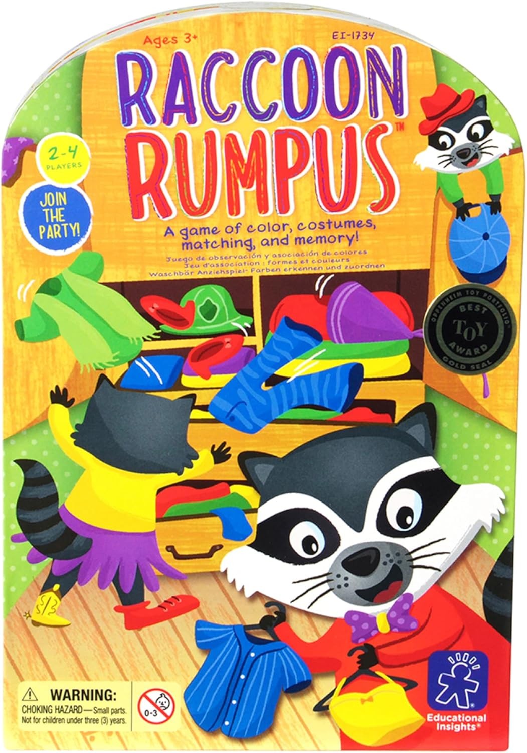Educational Insights Raccoon Rumpus Color Matching Game