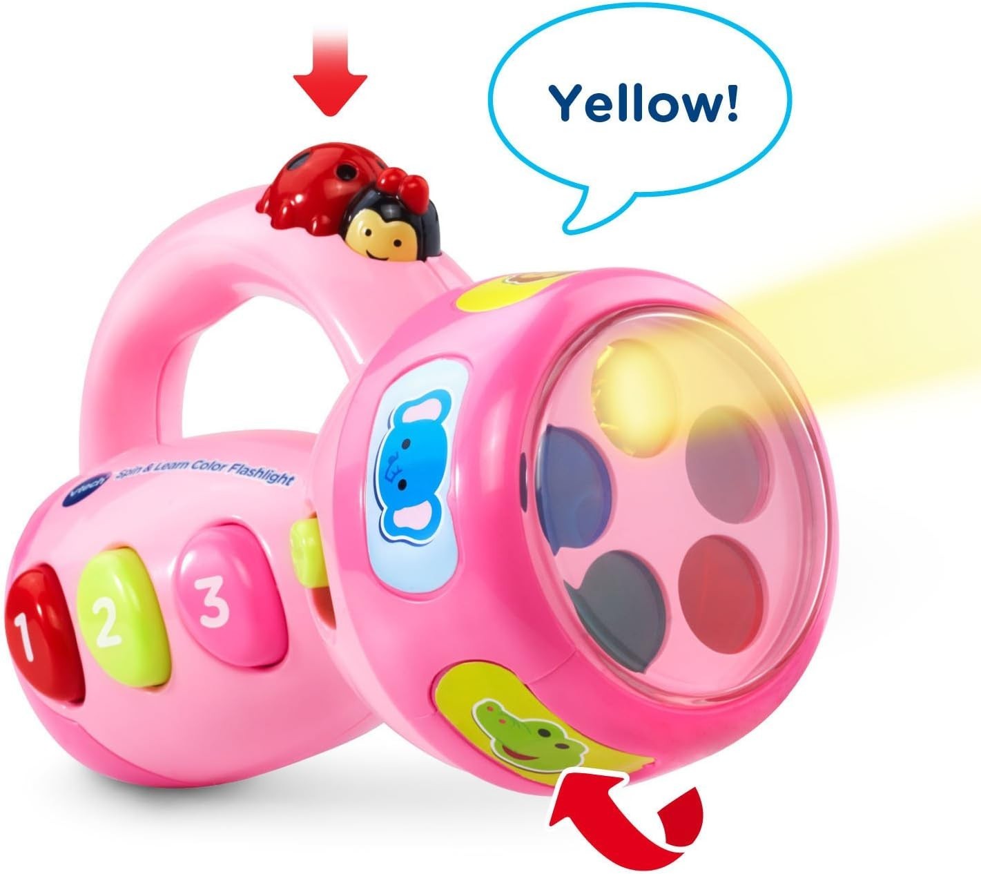 VTech Kids Pink Flashlight – Inspiring Color and Animal Recognition for Ages 1-3