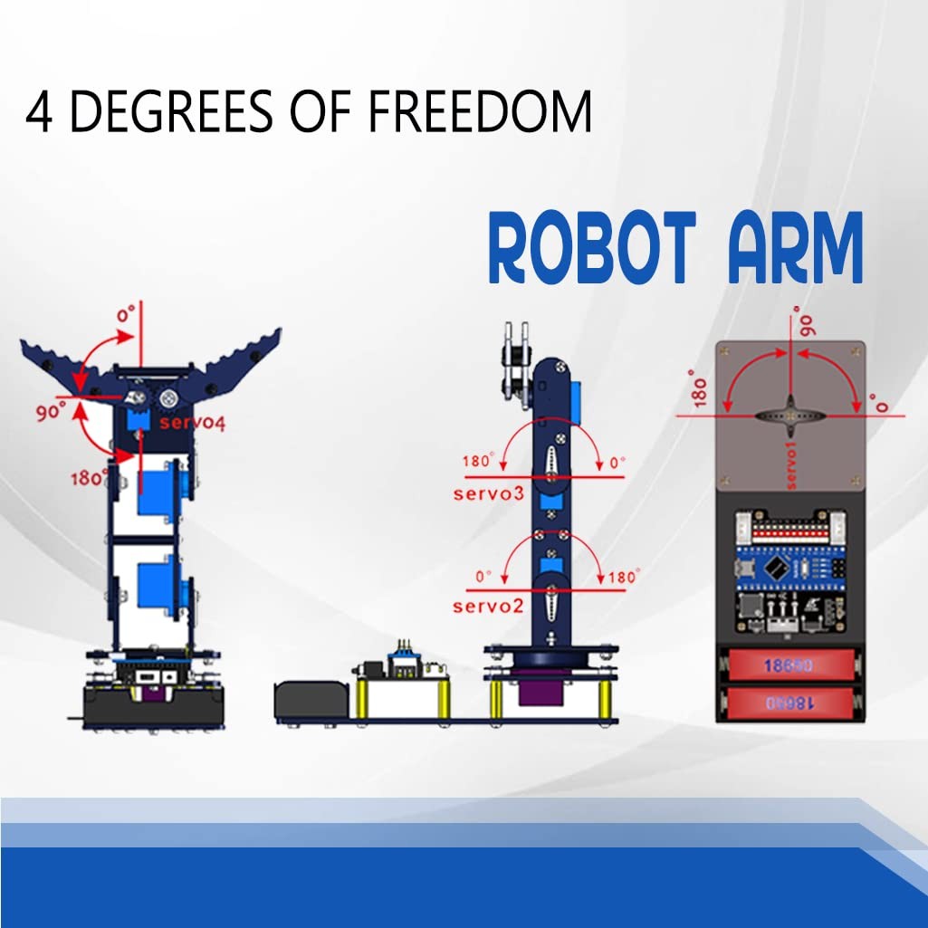 LK COKOINO Robot Arm for Arduino, Smart Robot Building Kit That can Memorize …