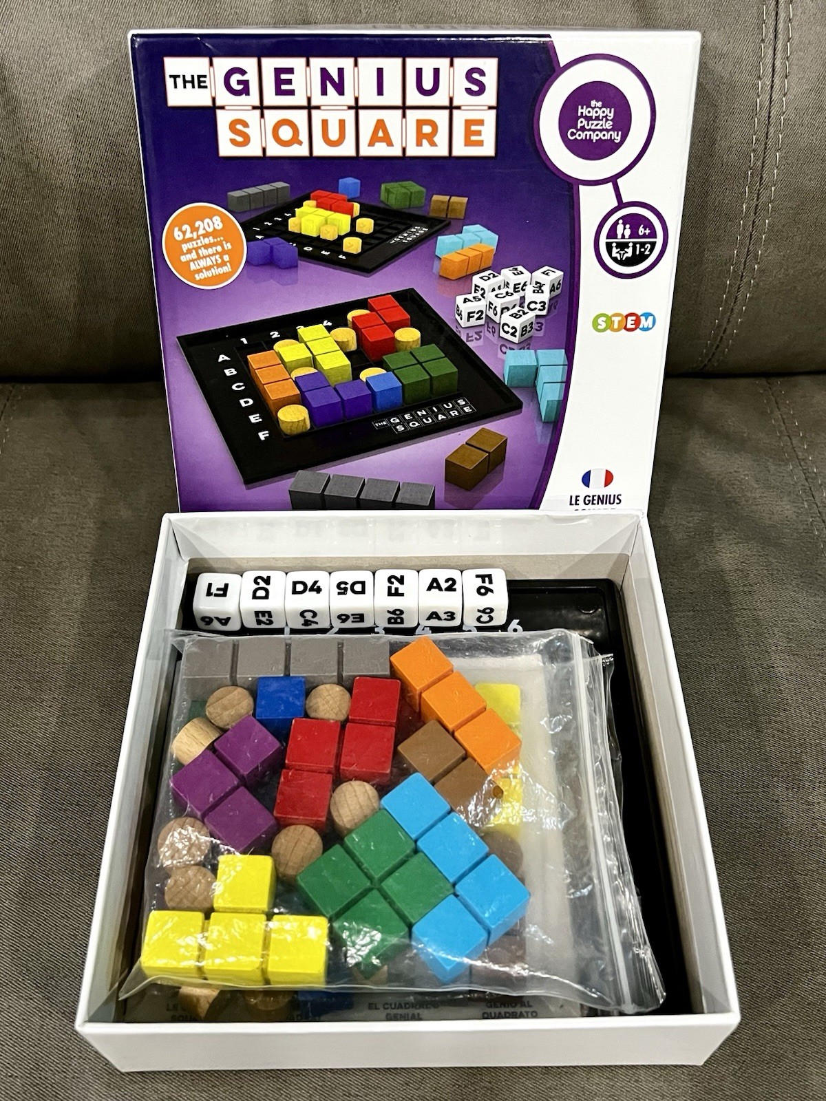 Genius Square Educational Geometric Logic Puzzle Ages 6+