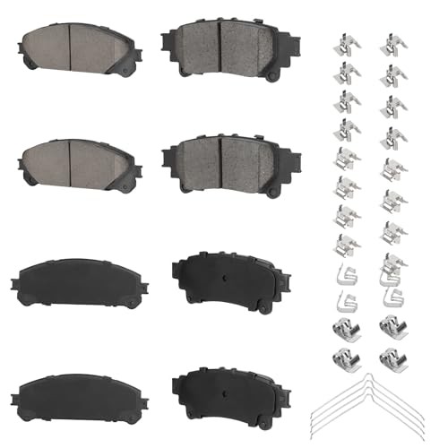 Front Rear Ceramic Disc Brake Pads Set for Toyota Highlander(Exc Hybrid)