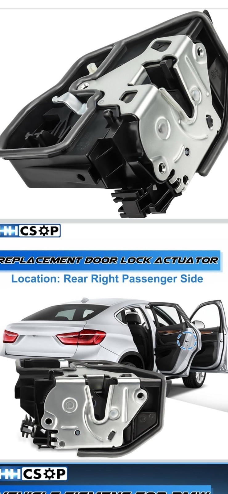 Front Right Passenger Side Power Door Lock Actuator Motor Fit for BMW 320i…