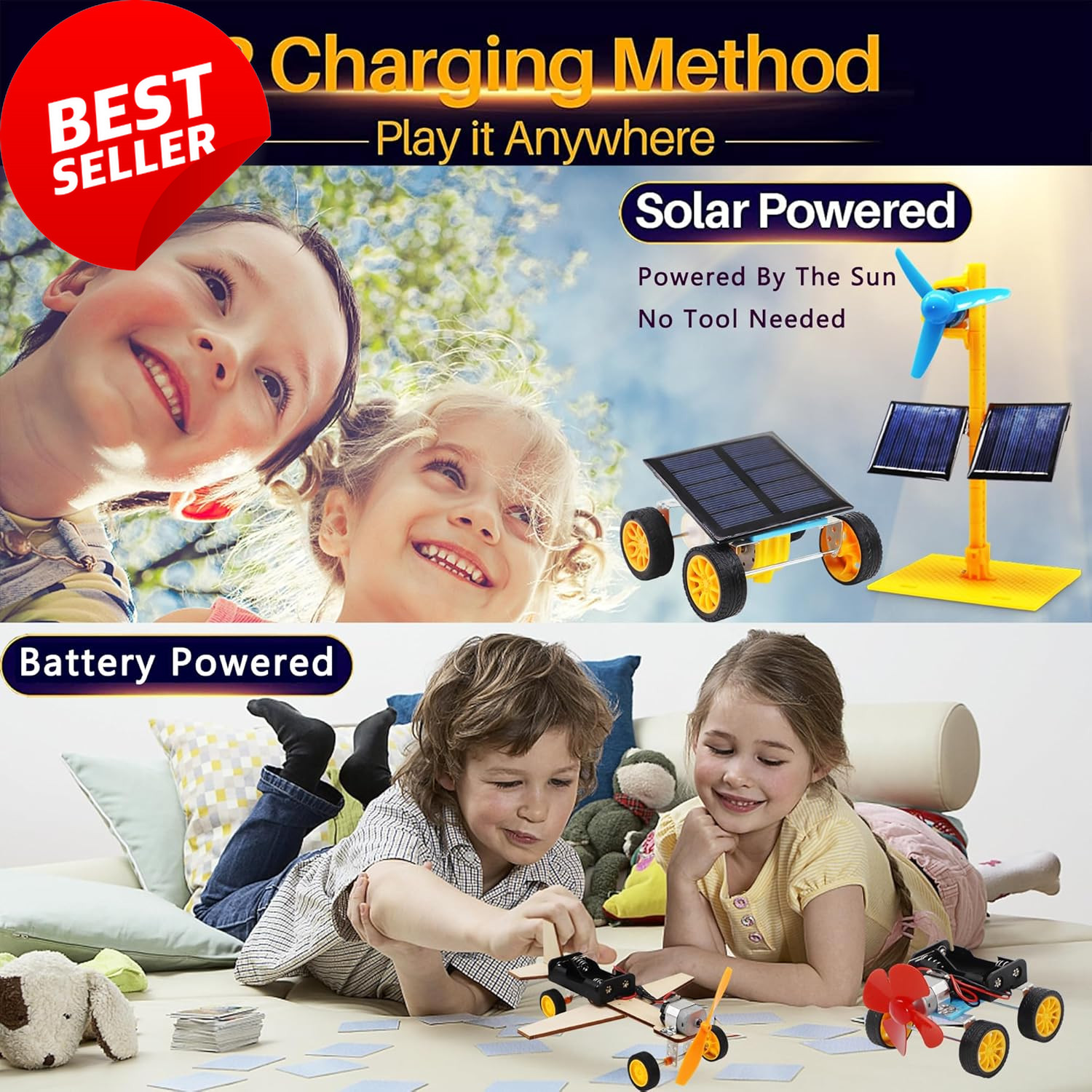 STEM Building Toys for Kids Ages 8-12, Science Experiments & Solar Car Projects