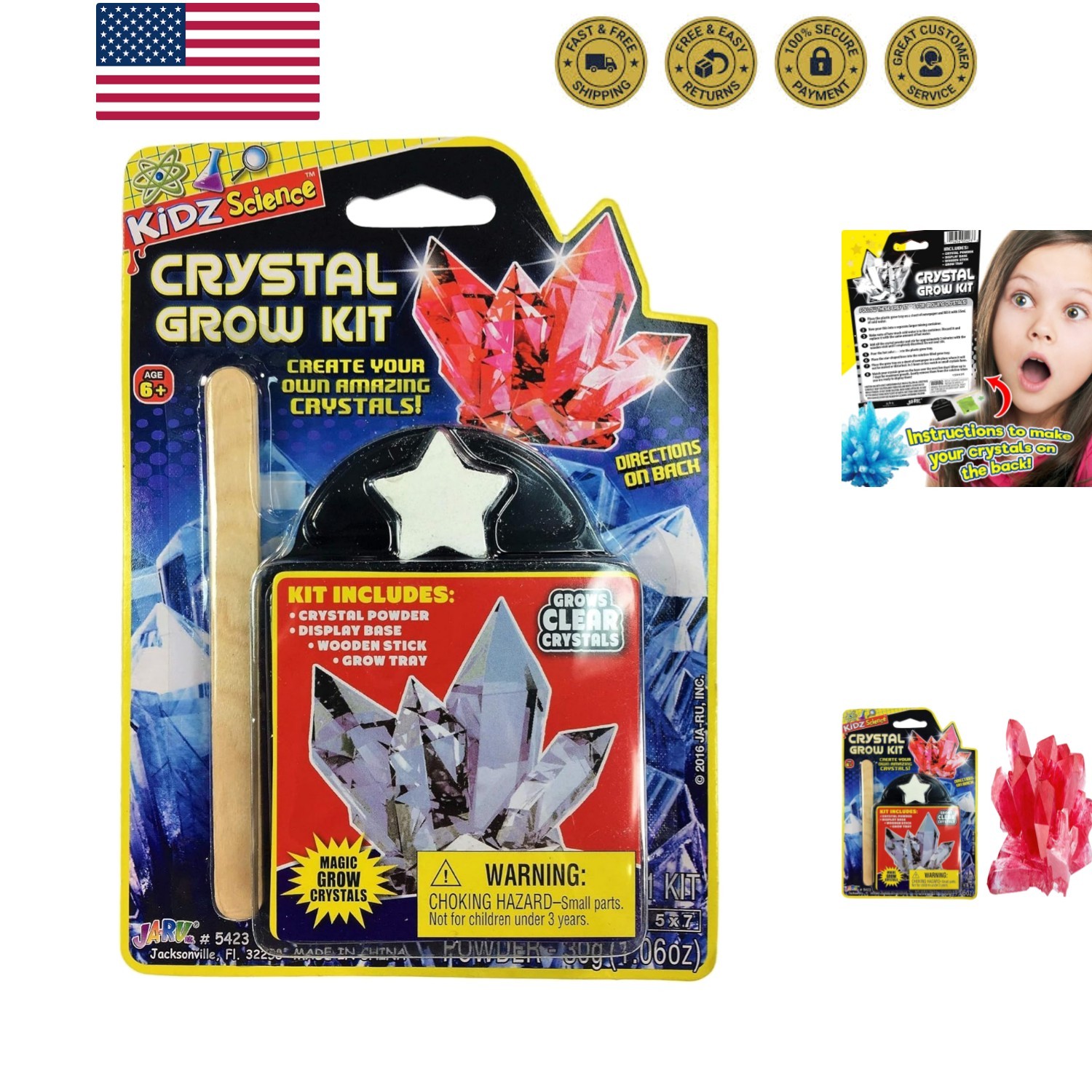 Magic Crystal Growing Kit 1 Mineral Toy Set DIY Science Experiments for Kids …