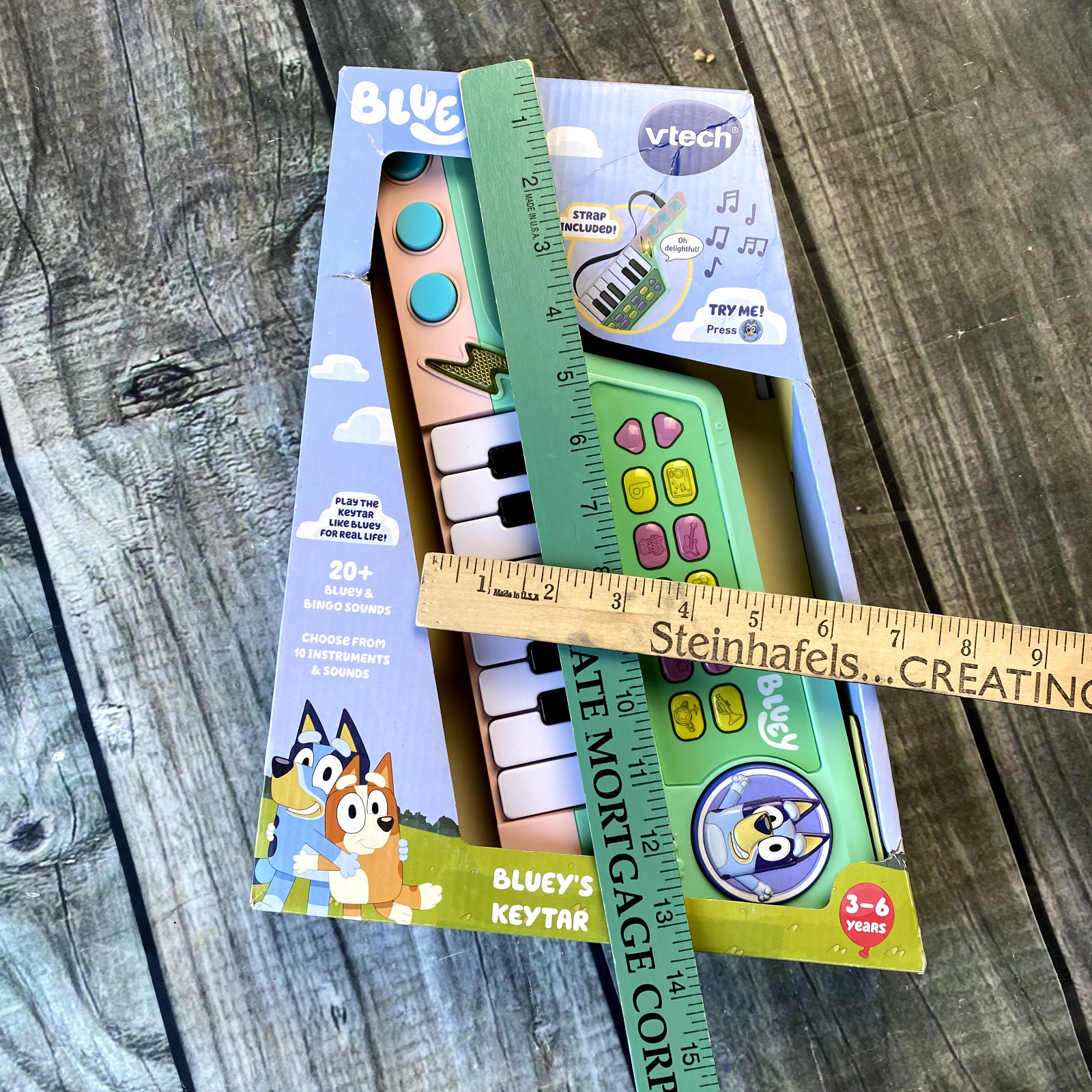NIB VTech Bluey’s KeyTar Piano Musical Bluey Green Songs New Interactive V Tech