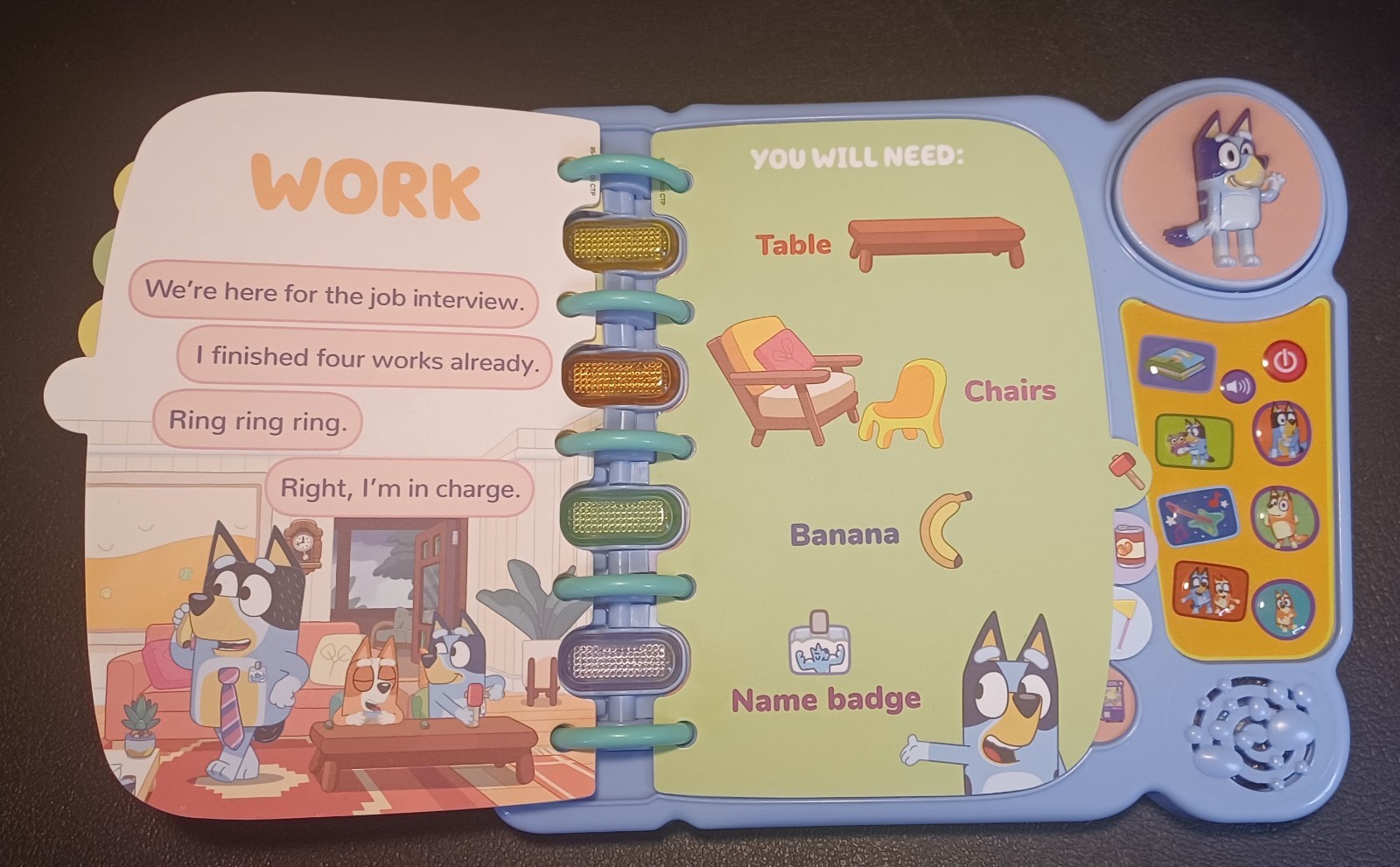 VTech Bluey’s Book of Games 5412 Interactive Pretend-Play Book for Preschoolers