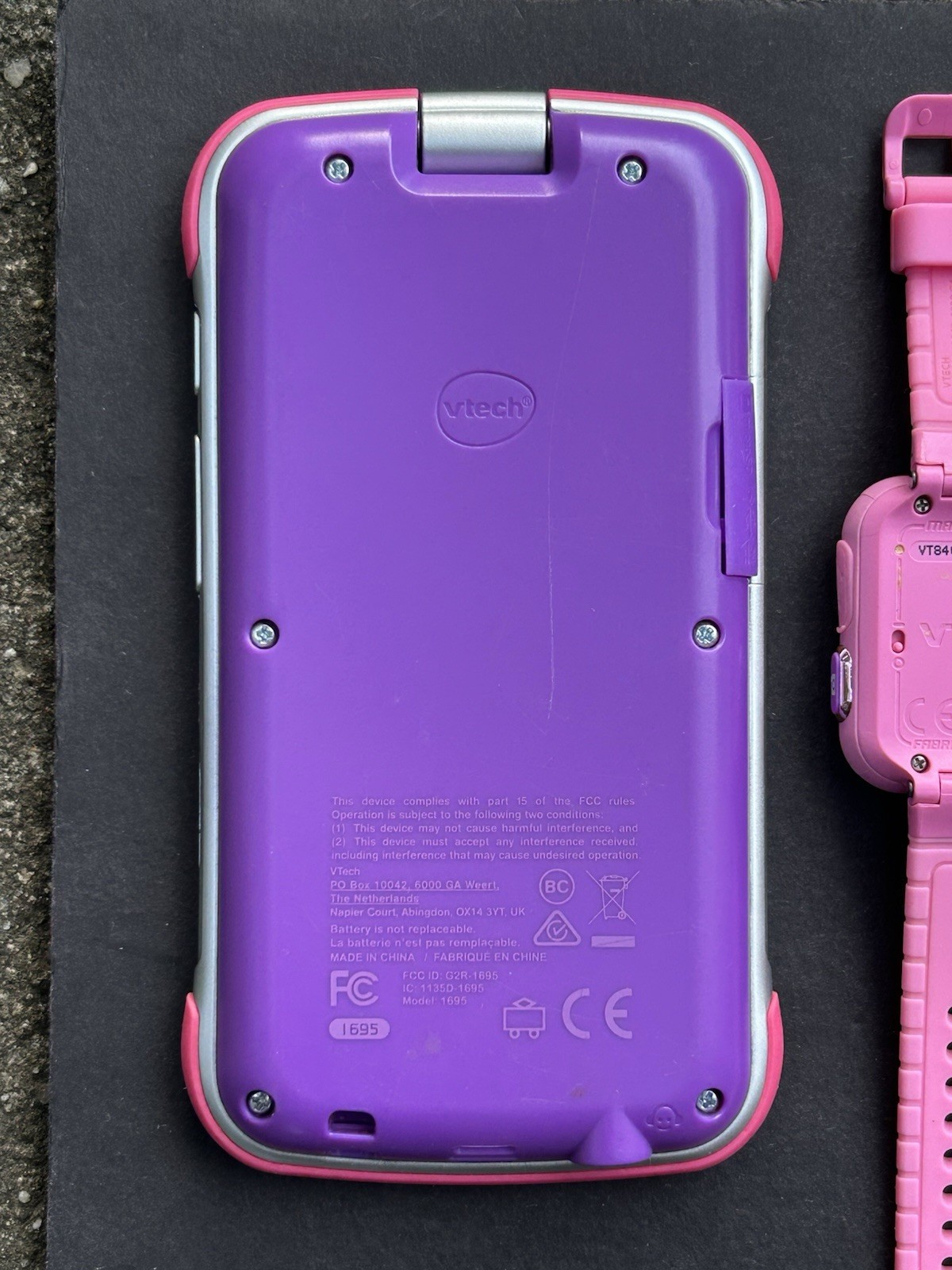Lot of 2 VTech KidiBuzz 1695 Kids Smart Phone KidiZoom DX2 Smart Watch Pink