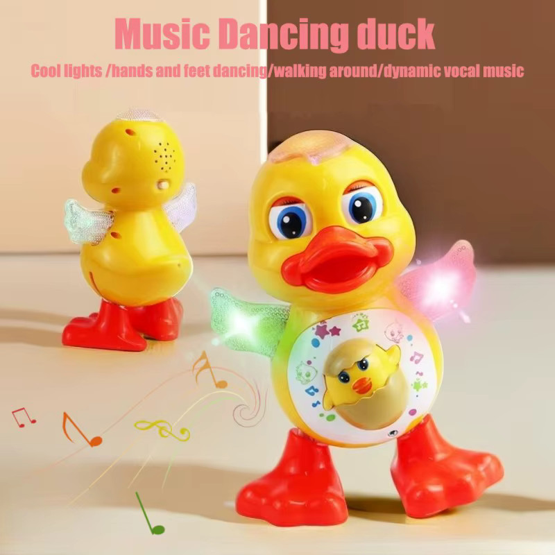 Electric Dancing Duck Toy Interactive Musical Animal with Flashing Lights