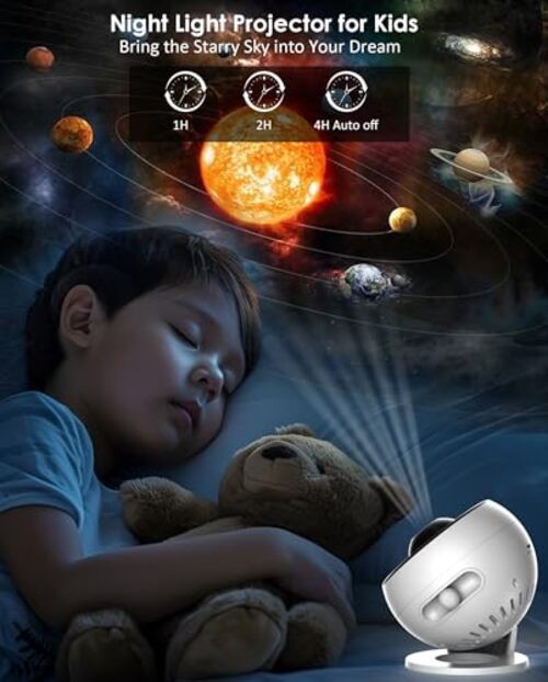Galaxy Projector Pro for Bedroom,13 in 1 Planetarium Star Projector with Solar