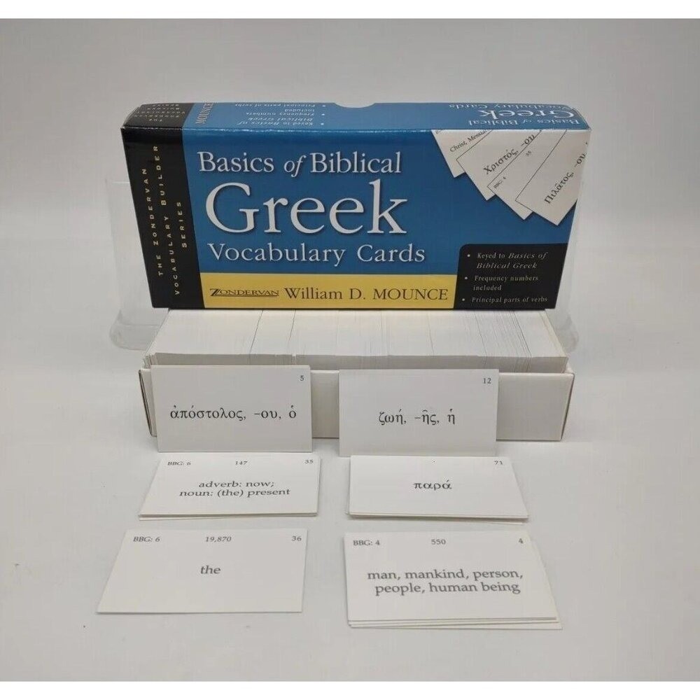 Basics Biblical Greek Vocabulary Cards The Zondervan Vocabulary Builder Series
