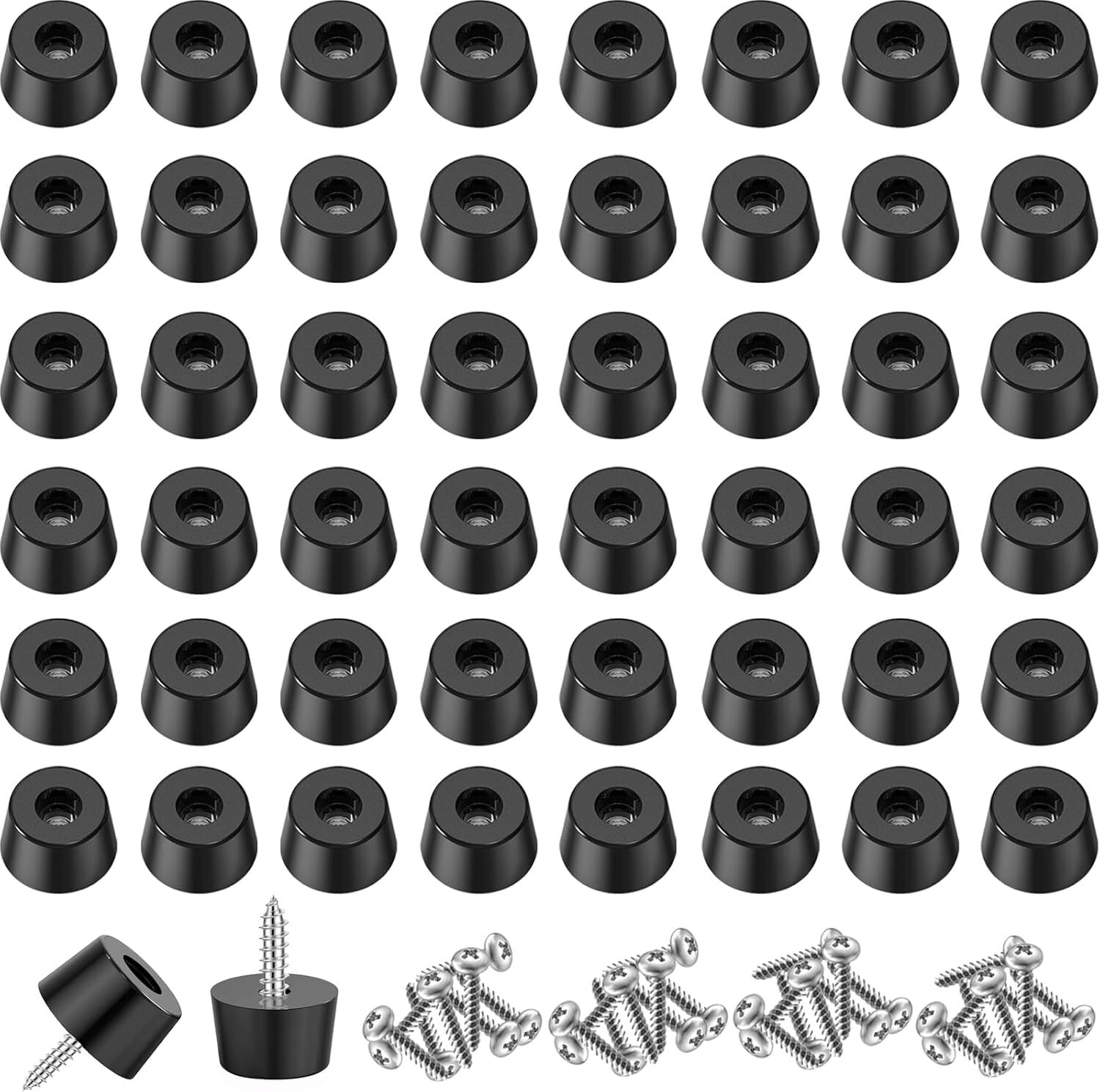 smseace 100Pieces Rubber Feet for Cutting Board, 0.43inch H x 0.75inch D,