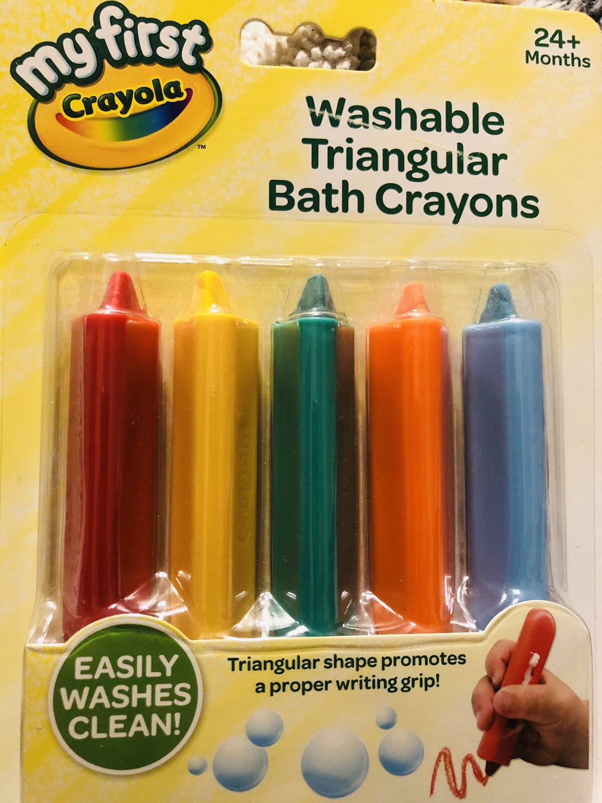 My First Crayola Washable Triangular Bath Crayons 5 Color Pack