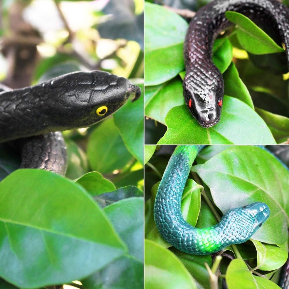 7 Pcs Realistic Rubber Snakes – Life-Like Scaring Props for Halloween Fun