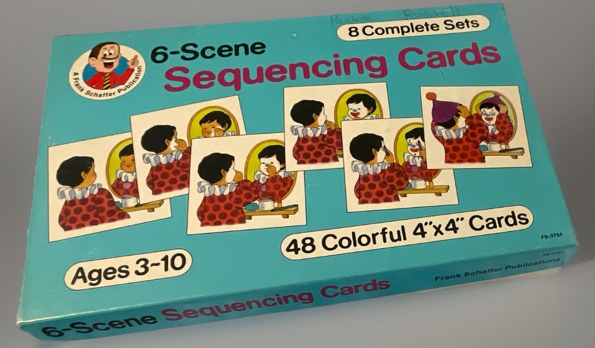 🔥 Vintage 1988 Frank Schaffer 6-Scene Sequencing Cards early ed./ homeschool