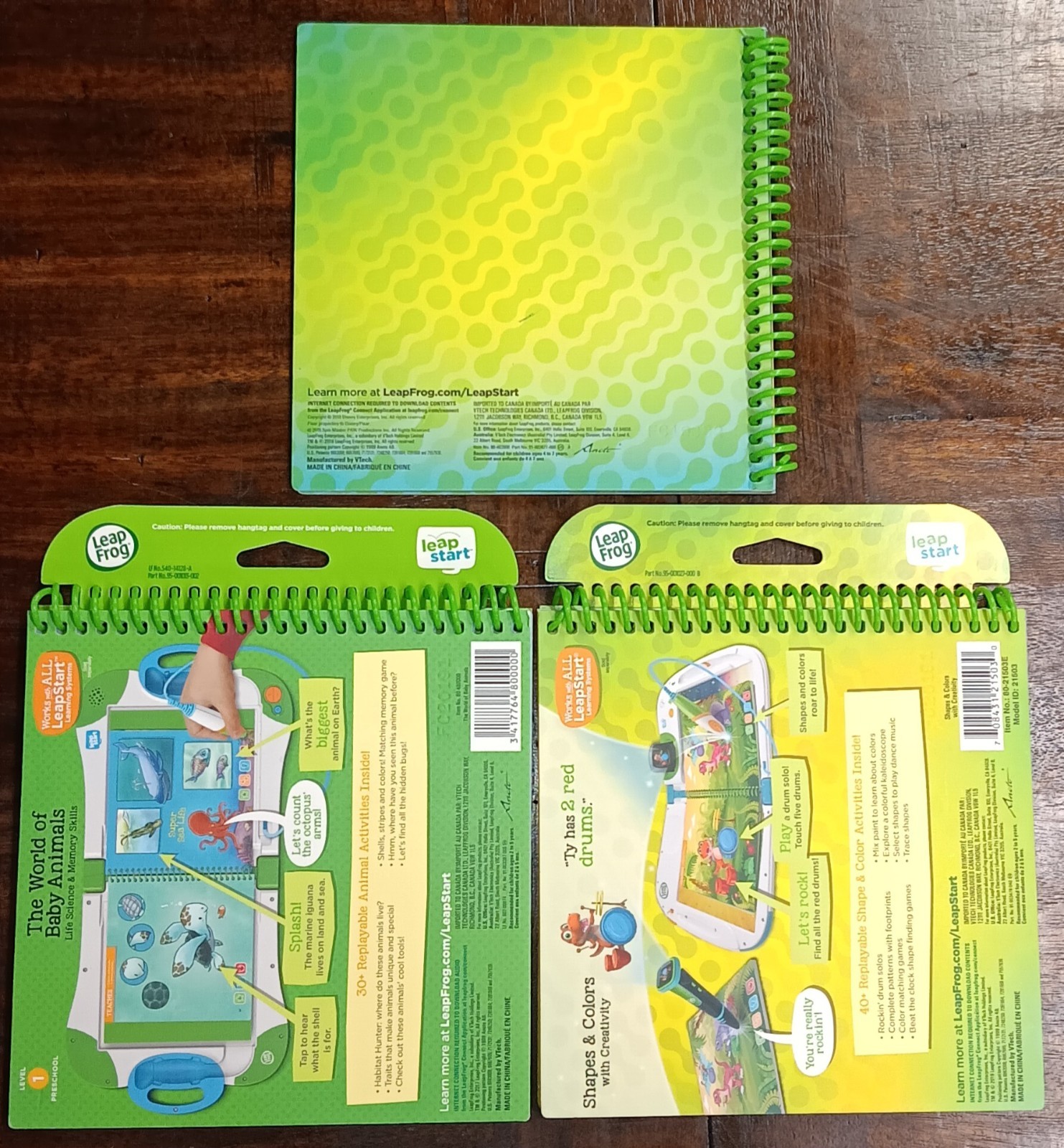 Leap Frog Leap Start Spiral Book Lot of 6 FROZEN MICKEY TROLLS Sampler 3D Lv 1-3