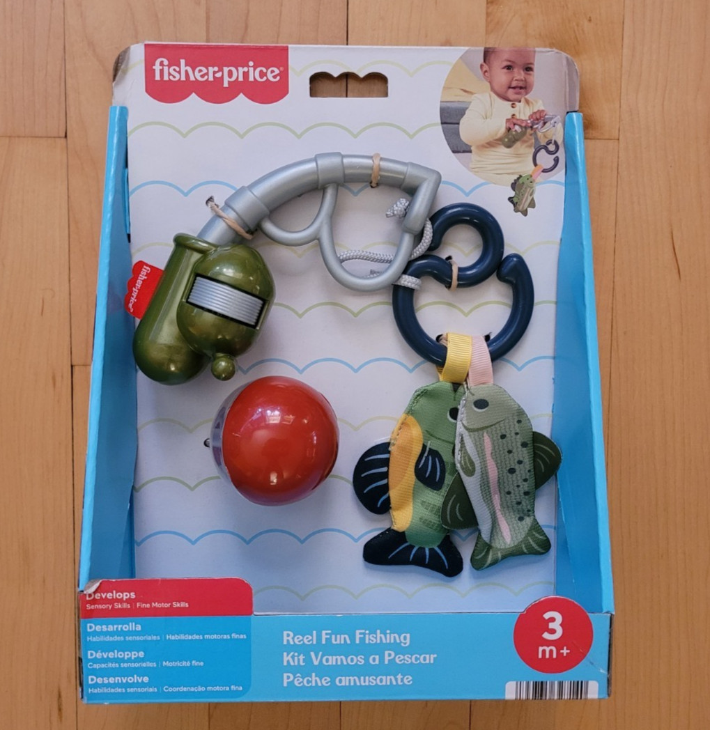 Fisher-Price Baby Toys Mini Me Moments Reel Fun Fishing Set 3 Month +
