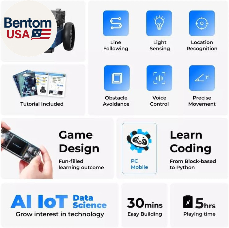 Mbot2 Coding Robot for Kids, Code Learning Support Scratch & Python Programming,