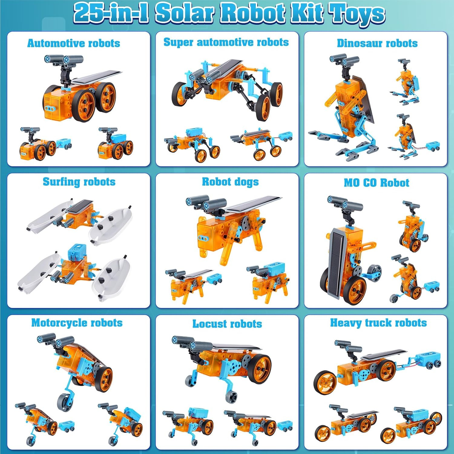 25-In-1 Solar Robot Kit Toys for Boys – Educational Tech Stem Science Experiment