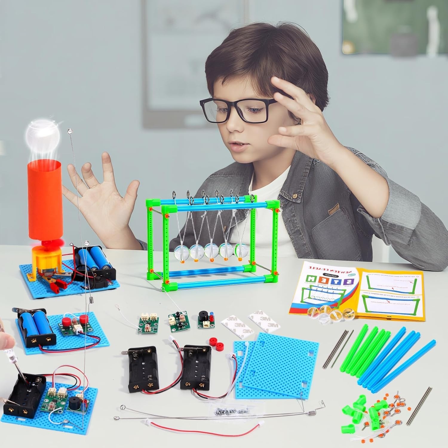 4 Set STEM Science Kits for Kids Age 8-12, 7-in-1 Science Experiments Crafts Pro