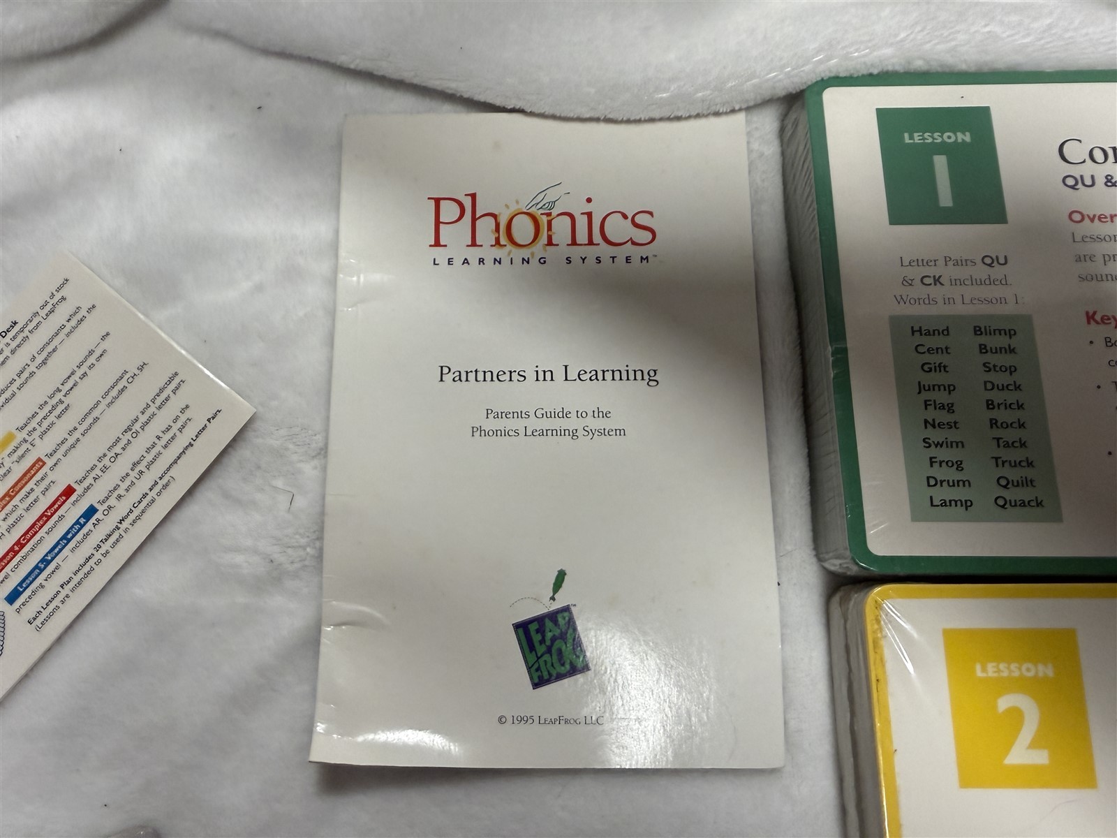 1995 LEAPFROG PHONICS DESK LEARNING SYSTEM CARD SETS 130 CARDS