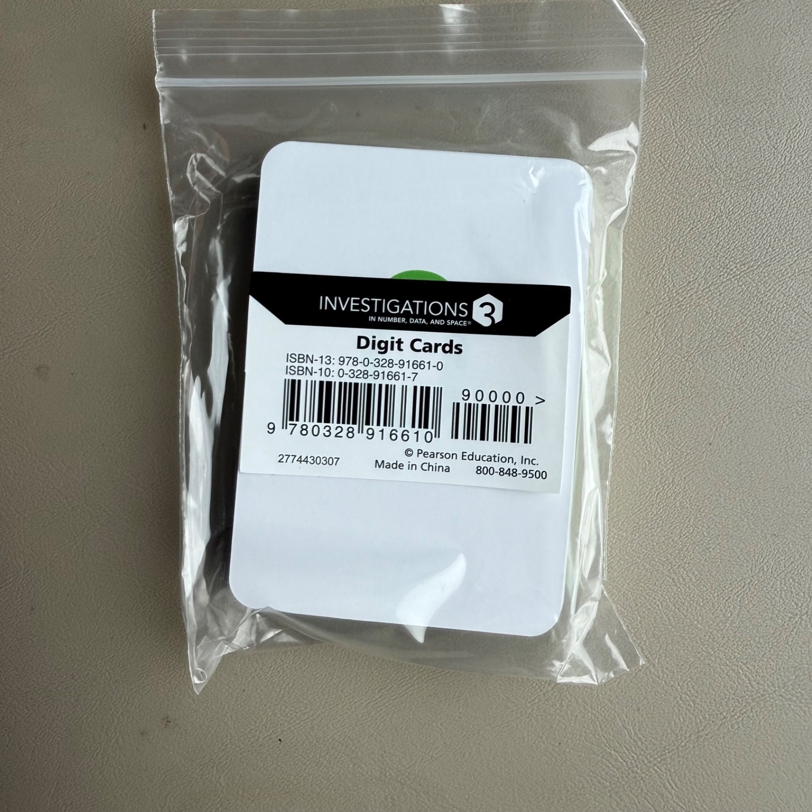 Investigations in Numbers -DIGIT CARDS GRADE 1/5 – 44 Cards – NEW
