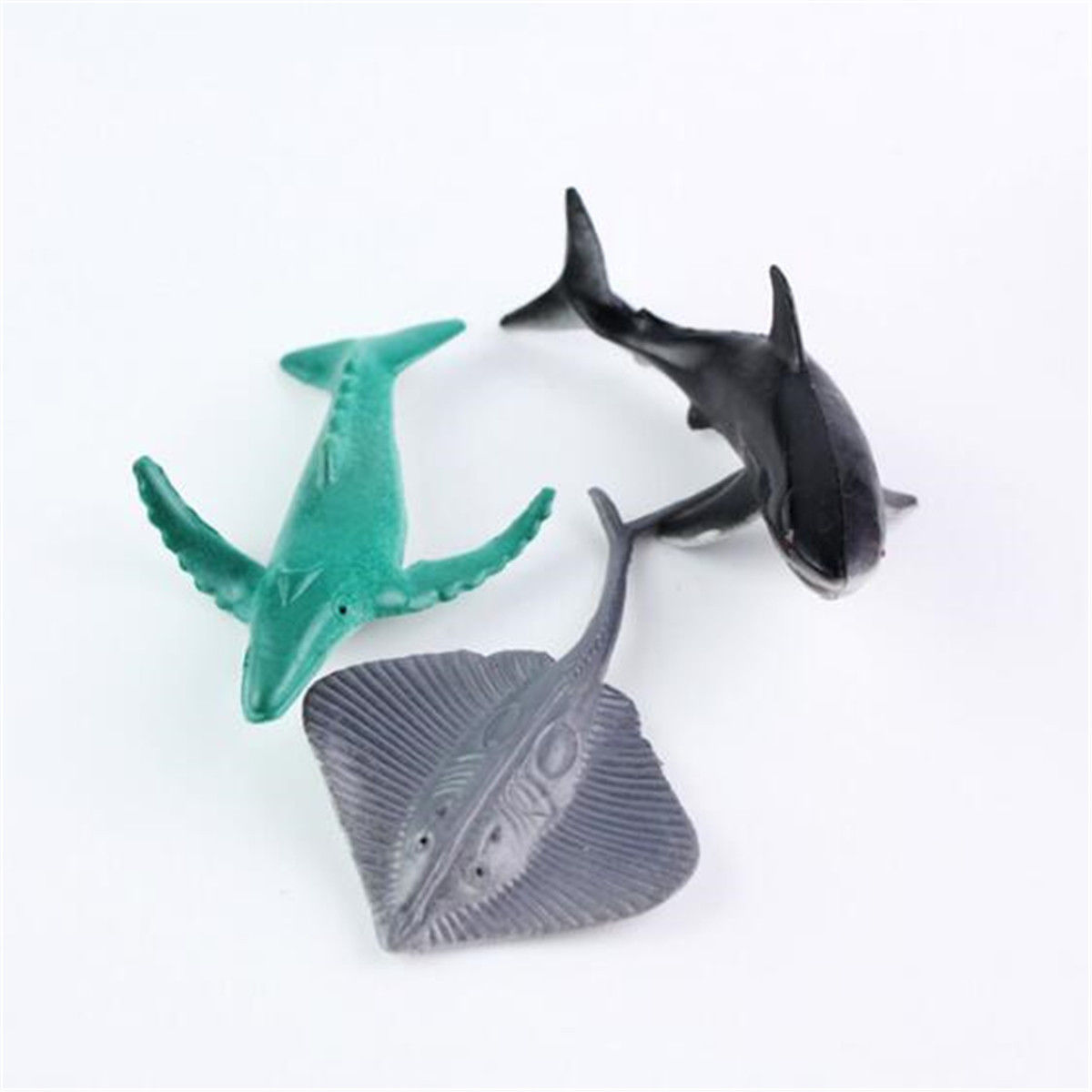 24pcs/set Plastic Ocean Animals Figure Sea Creatures Model Toys Dolphin Turtle