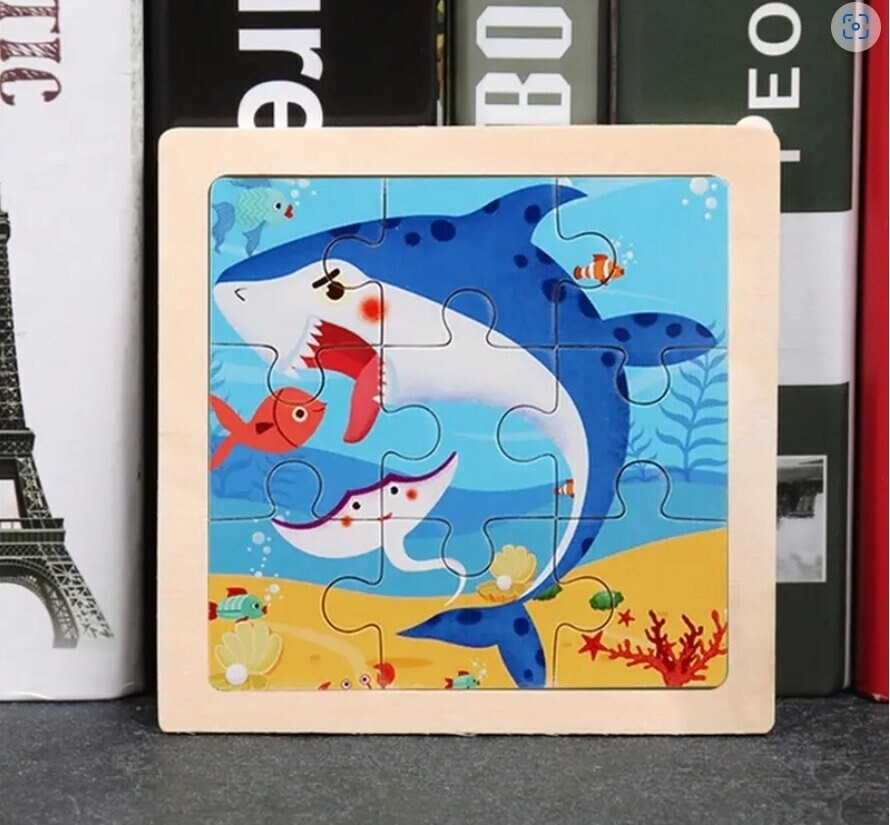 6pcs/set Animal Wooden Tangram Puzzle Gifts For Kids