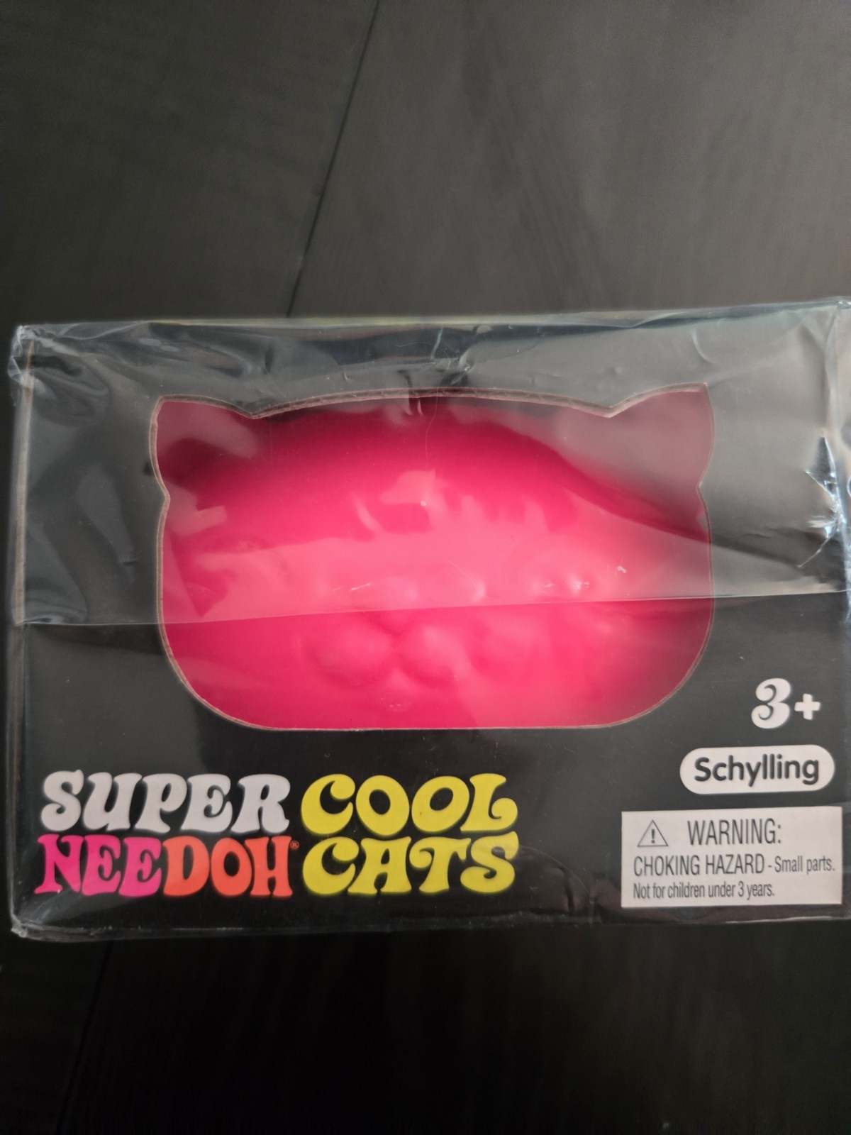 Schylling Super NeeDoh Cool Cats Pink Squeeze Toy – Ages 3+ (3-4 Years)