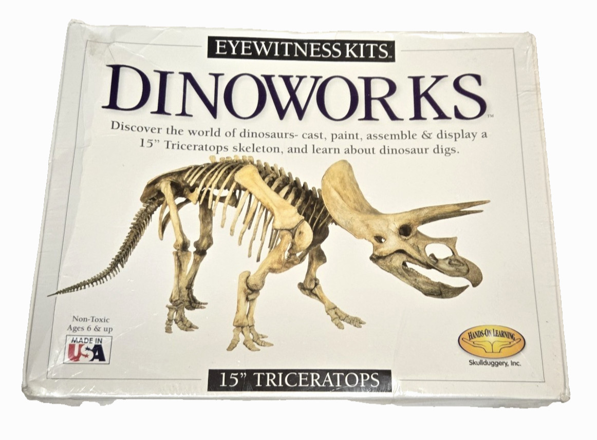 Dinoworks 15″ Triceratops Skeleton Eyewitness Kits Dinosaur Casting Paint hobby