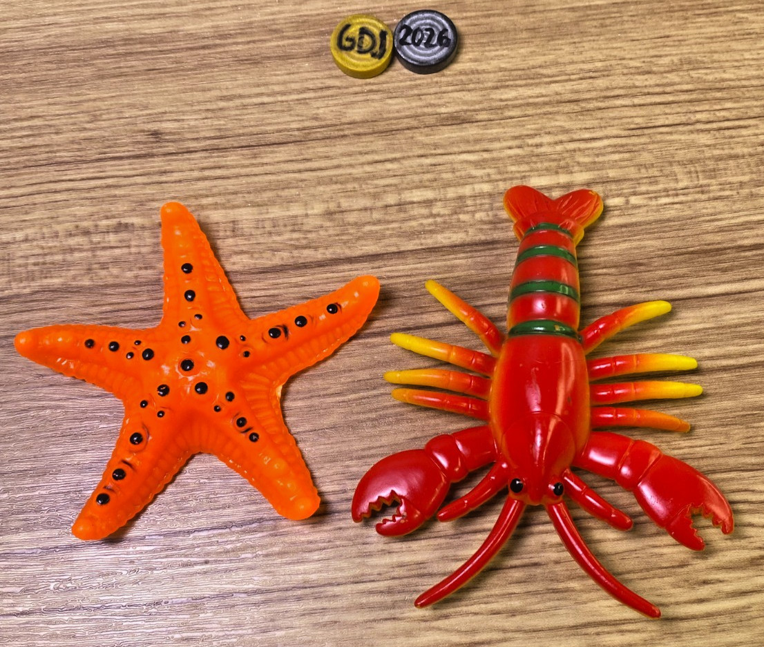 Ocean Creatures 7PC Collection, Shark, Whales, Starfish and Lobster -GDJ-P-1051