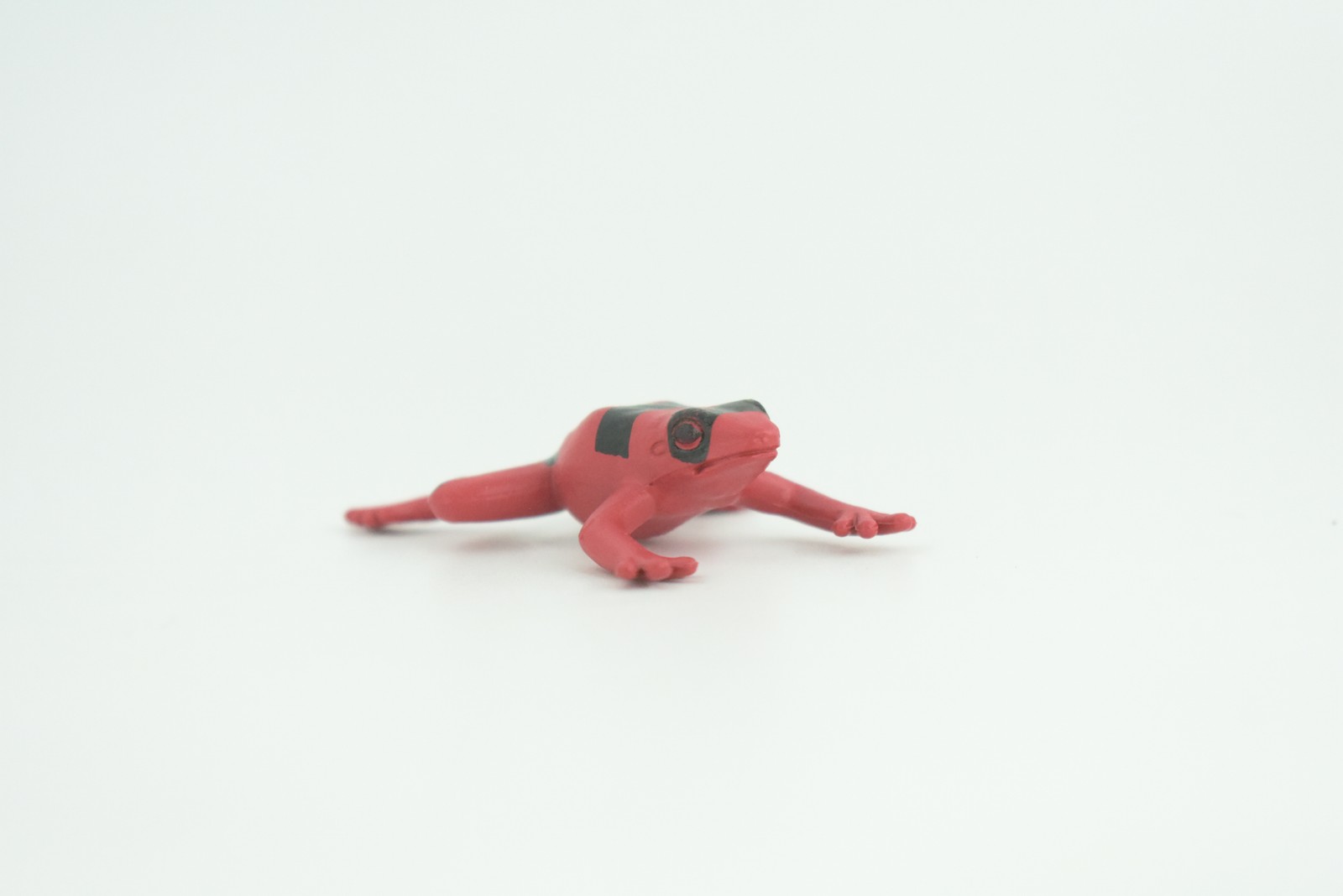 Red and Black Striped Frog Toy, Hand Painted, Rubber Model, 2 Inches CWG312 B48