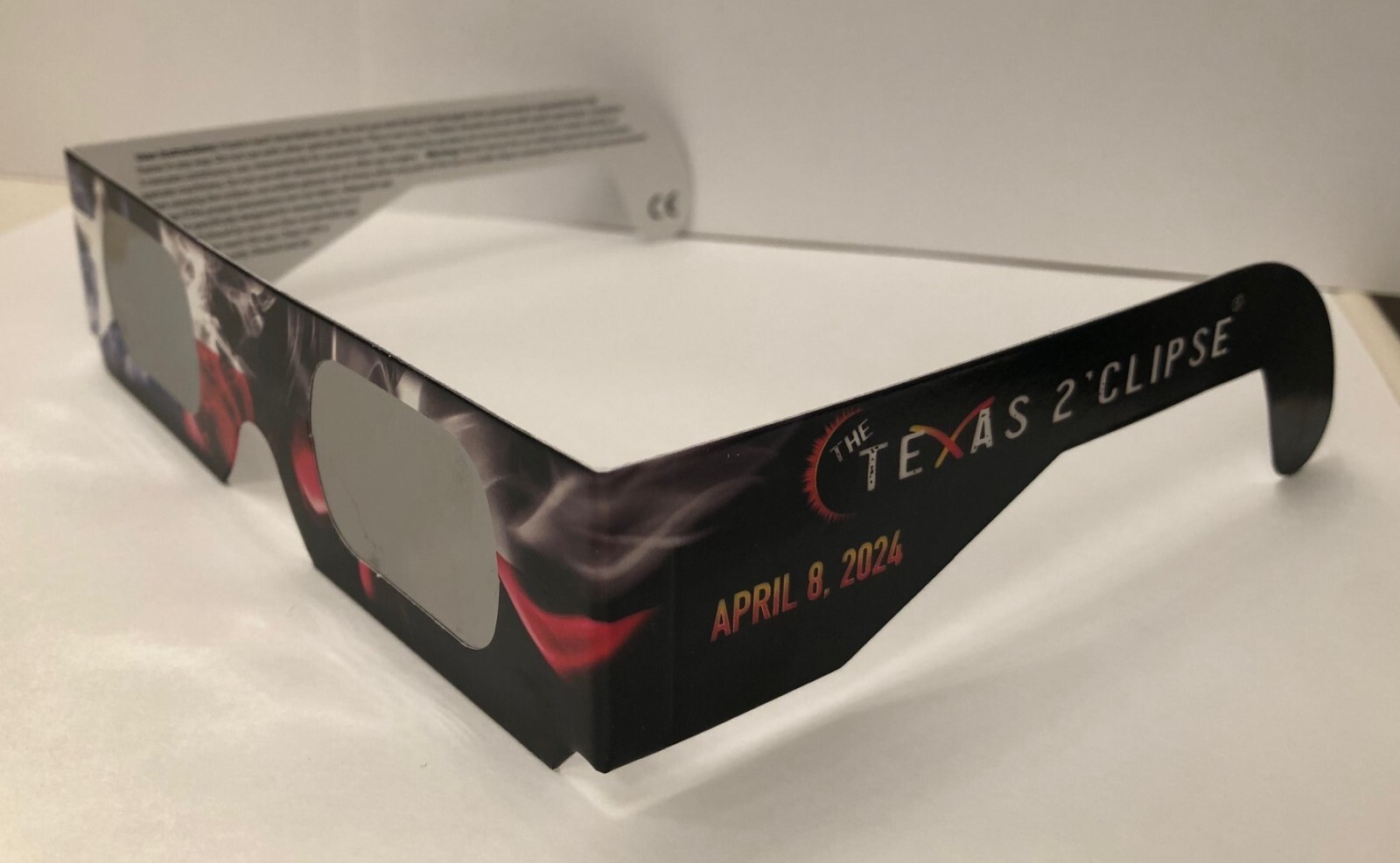 Solar Eclipse Glasses (Texas x2 Commemorative Logo) – ISO Certified Safe