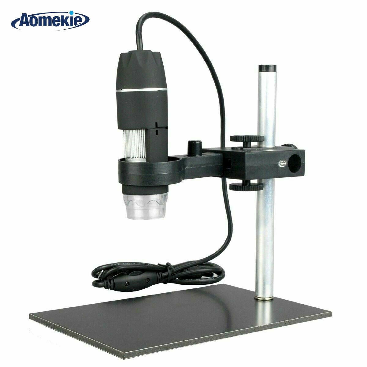 Aomekie 25X-200X 0.3MP USB Digital Microscope Video Camera w Stand WIN XP/7