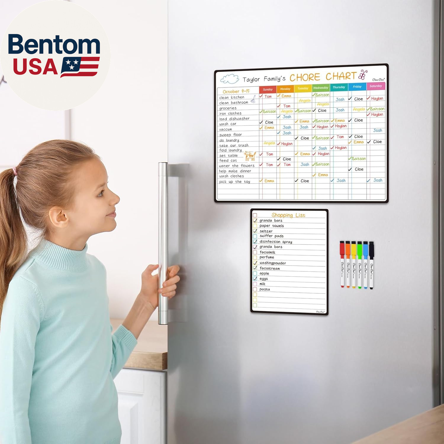 Magnetic Dry Erase Chore Chart – 14.5″X11″ Chore Chart for Kids, Teens and Adult