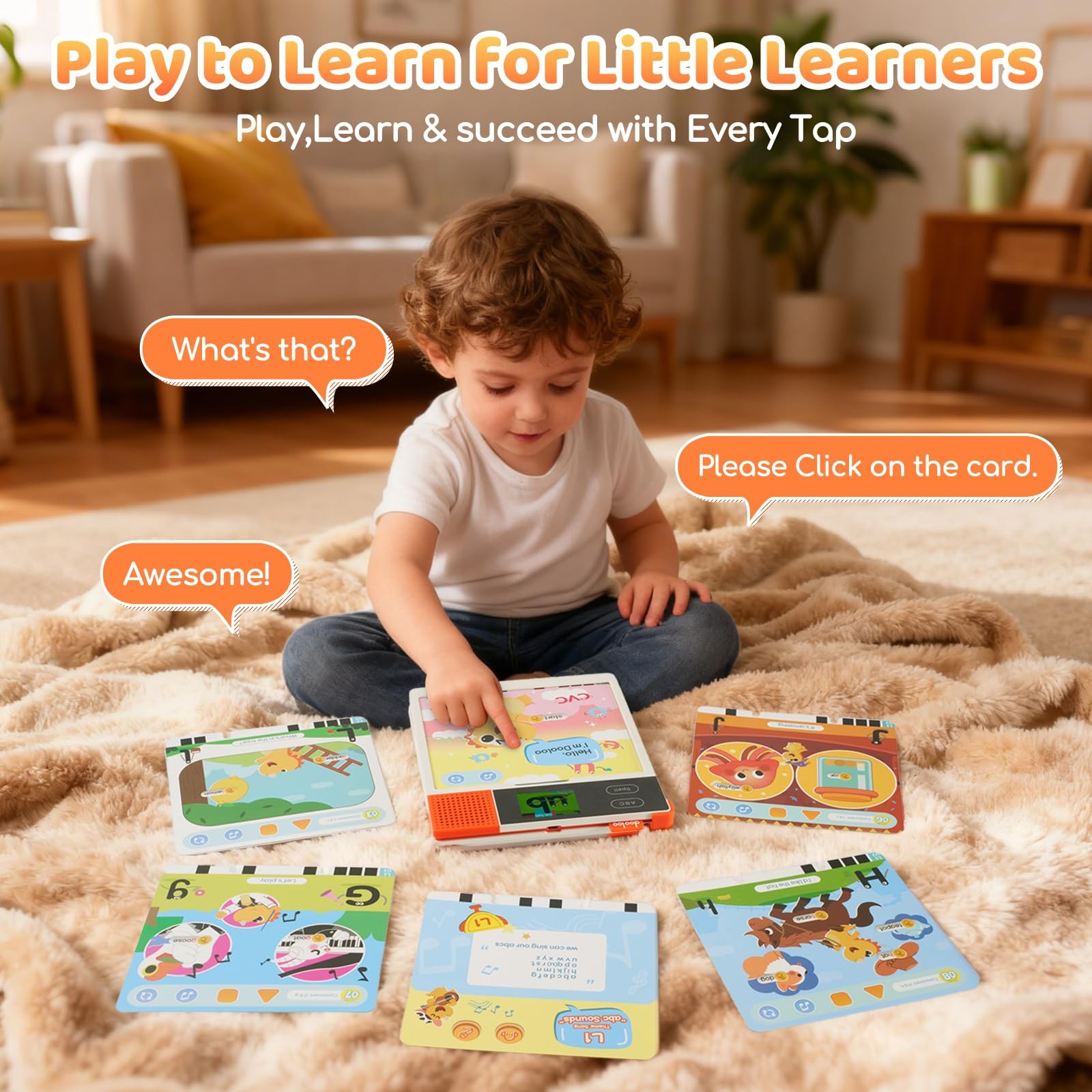 Learn to Read & Spell Phonics Pad, Interactive Electronic Learning Pad with 2…