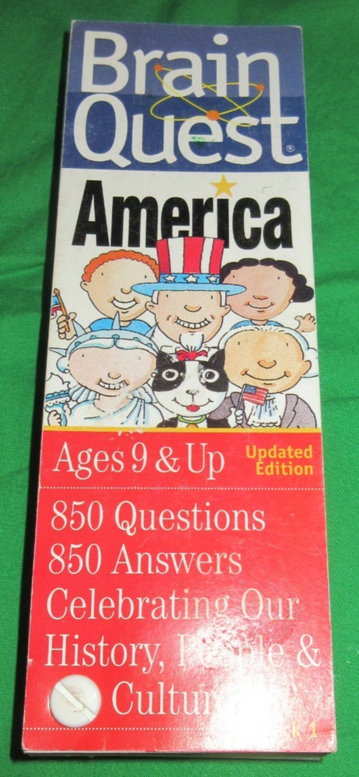 Brain Quest AMERICA 850 Questions Answers USA History People Culture Ages 9 & Up