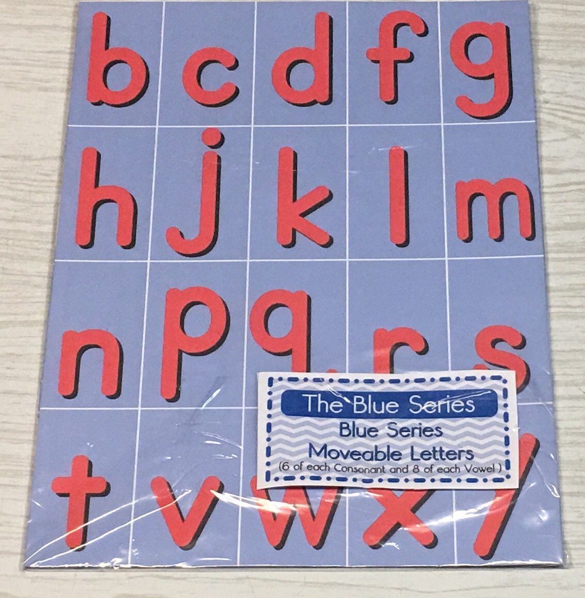 The Blue Series – Movable Alphabet / Blue Background – Montessori Set