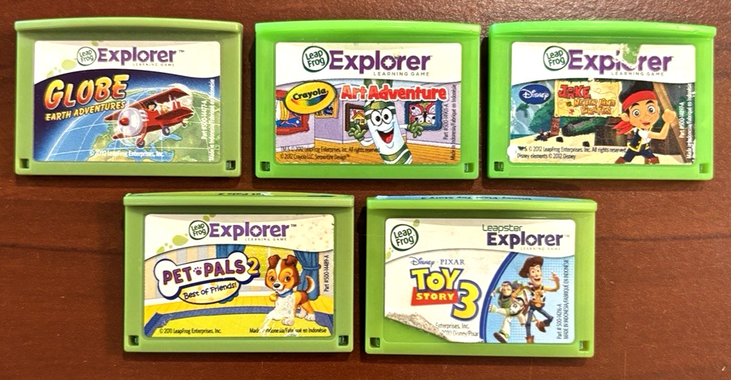 5 Leap Frog LeapPad Explorer Learning Game lot LeapPad 1 2 3 XDI Ultra Platinum