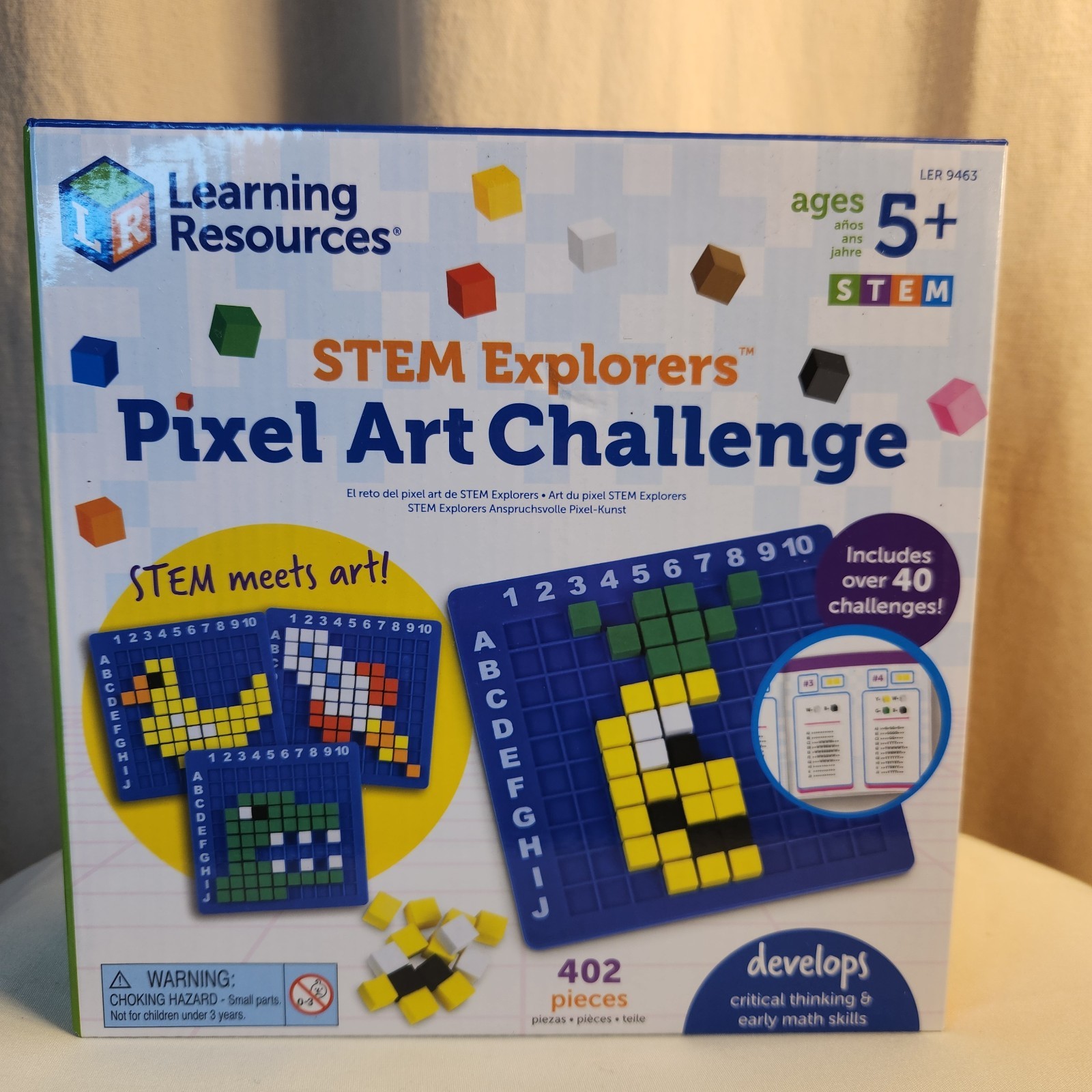 STEM Explorer Pixel Art Challenge Kit for Kids Math Coding Fun Ages 5 and Up