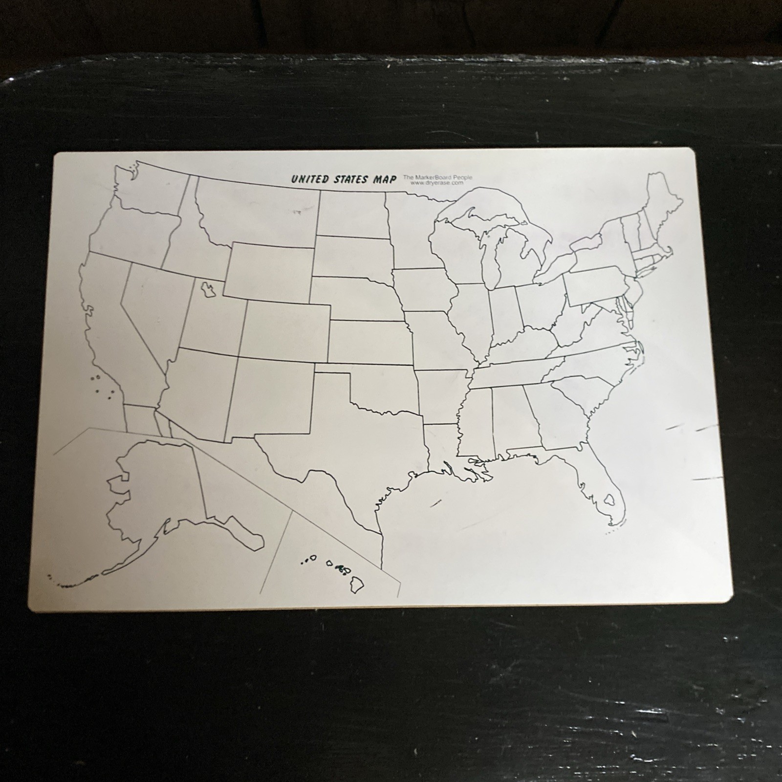 United States Map Dry Erase Board