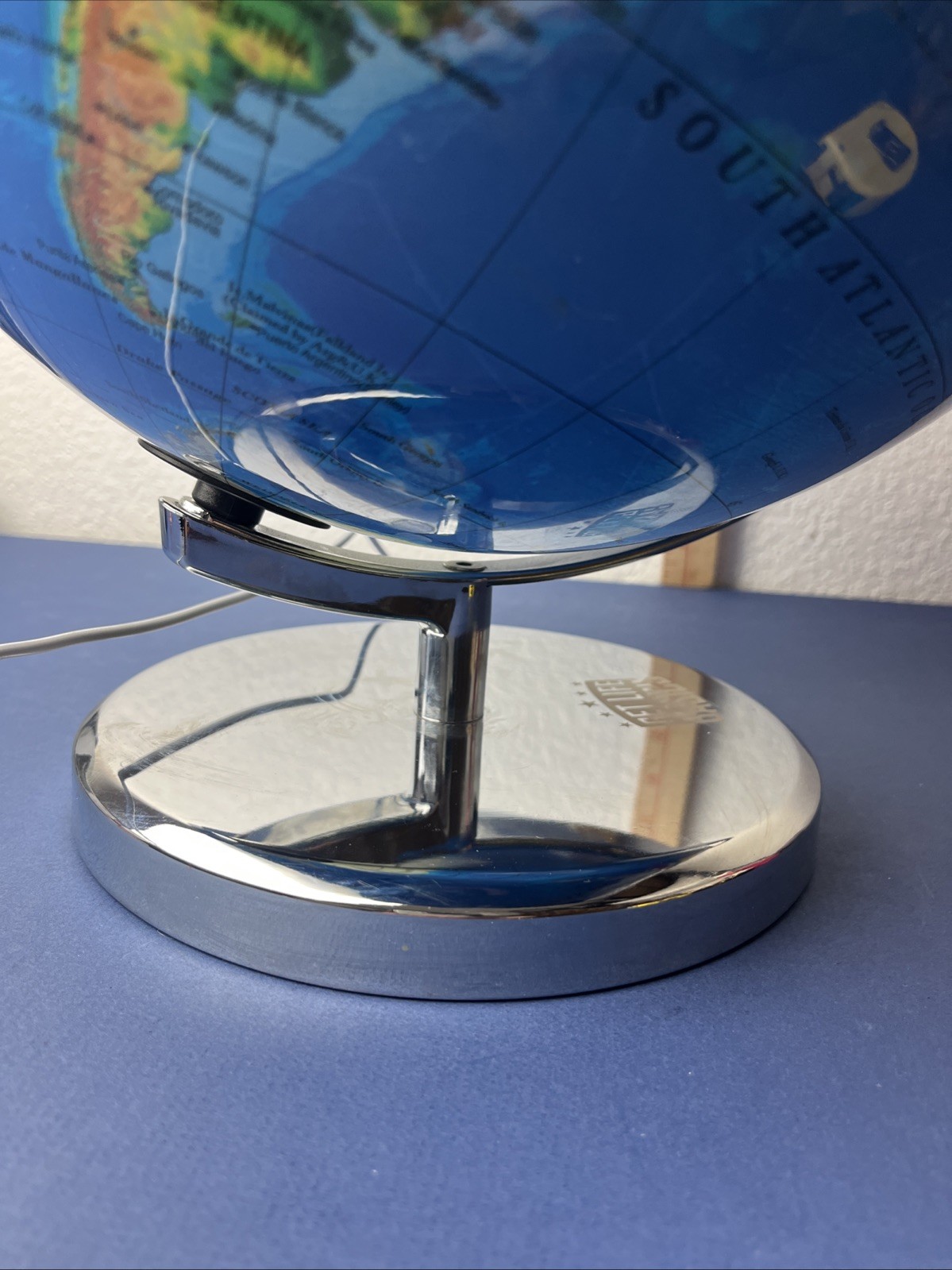 Get Life Basics 13” Light Up Constellation Zodiac Globe Blue Chrome Stand