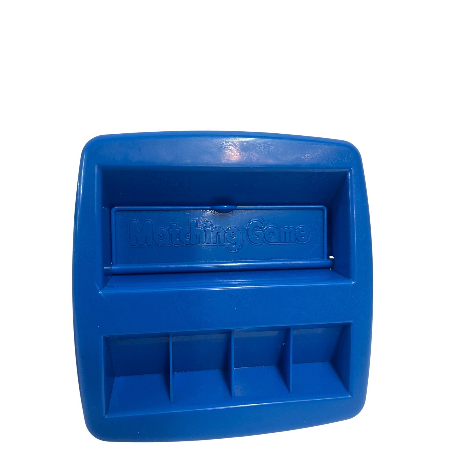 Kids Educational Spelling Matching Game Blue Console Yellow Letter Cubes Cards