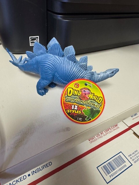 Dinosaur Stegosaurus Kids Toy Figure Ja-Ru Dino World Plastic Jaru Party Favor