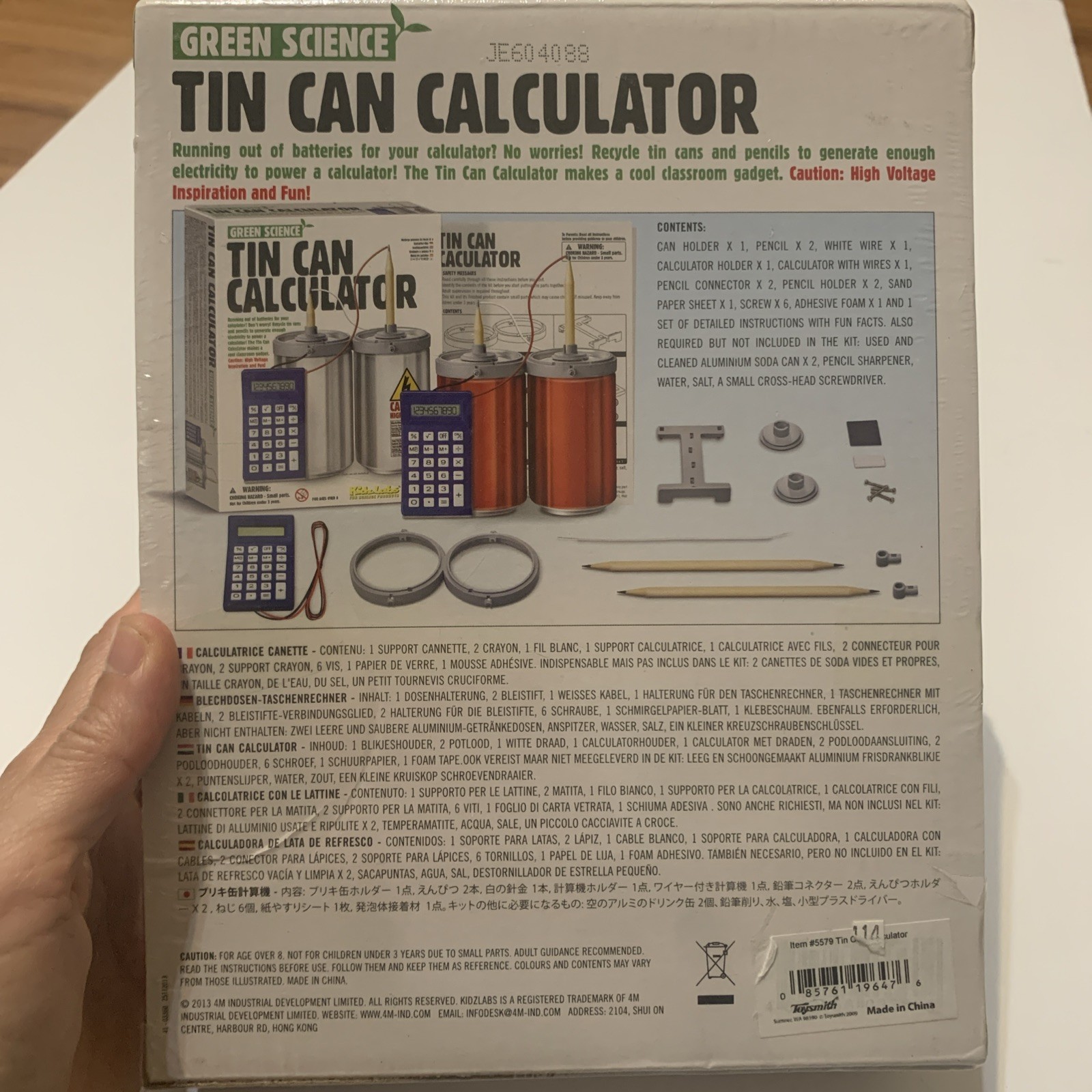 TIN CAN Calculator Educational Electricity Green Science Kit KIDZLabs 4M
