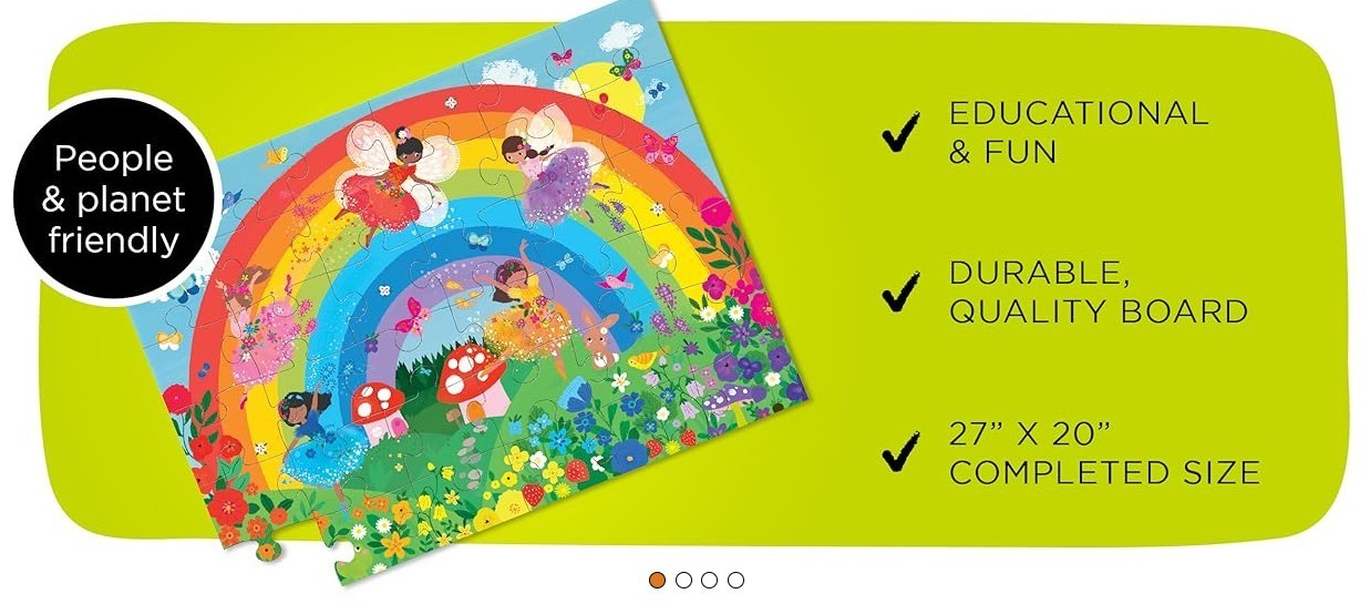 CROCODILE CREEK Butterfly Garden 36pc Large Puzzle Kids Ages 3+ (20″ x 27”) NEW
